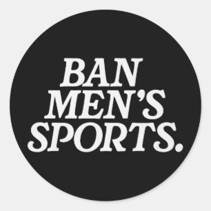 Lustige Männer-Sportarten Runder Aufkleber