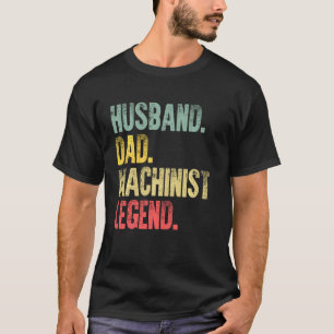 Lustige Männer Vintage Ehemann Vater Maschinist Le T-Shirt