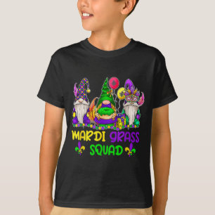 Lustige Mardi Gras Gnome Karnevalsumzug Party T-Shirt