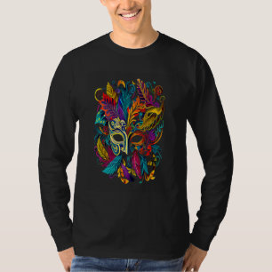 Lustige Mardi Gras Karnevalsumzug mit Perlenparty T-Shirt