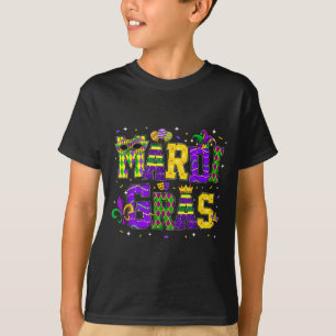 Lustige Mardi Gras-Parade-Outfit-Narrenhut Männer T-Shirt