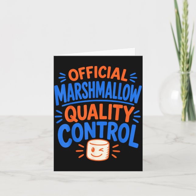 Lustige Marshmallow  Karte (Vorderseite)