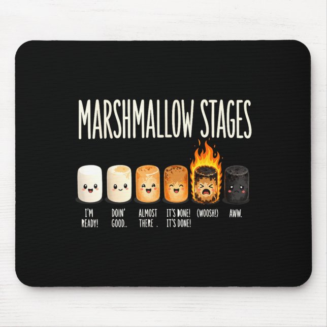 Lustige Marshmallow-Lagerfeuer-Camping-S'mores  Mousepad (Vorne)
