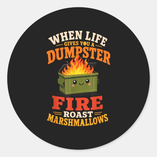 Lustige Marshmallow  Runder Aufkleber (Vorderseite)