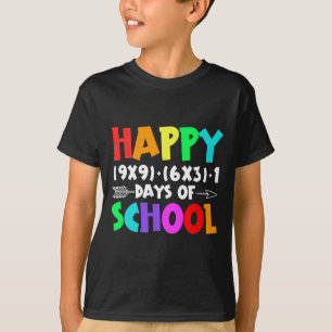 Lustige Mathe-Formel 100 Tage Schule Junge Mädchen T-Shirt