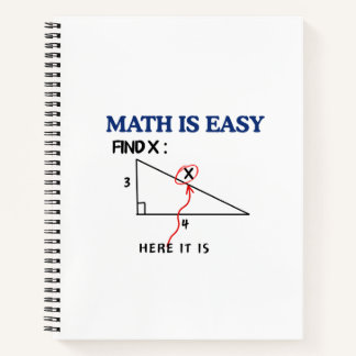 Lustige Mathe ist leicht Finden Sie X Spiralblock  Notizbuch