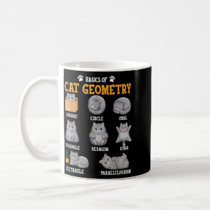 Lustige Mathe-Katze Zurück zur Schule Mathe-Lehrer Kaffeetasse
