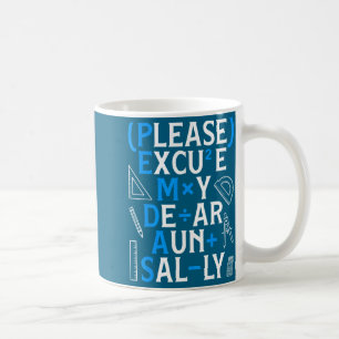 Lustige Mathe-Regeln Pemdas Pun Lehrer Mathe-Tag  Kaffeetasse