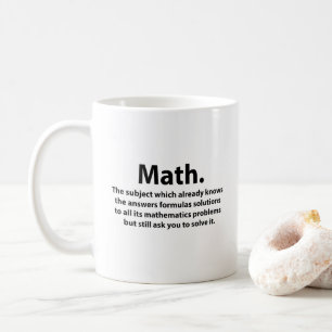 Lustige Mathe-Typografie Kaffeetasse