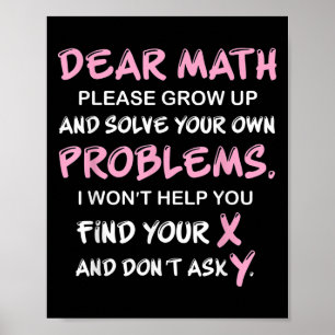 Lustige Mathe-Zitate  Poster