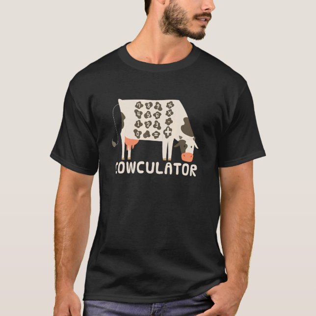 Lustige Mathematik - Cowculator T-Shirt (Vorderseite)