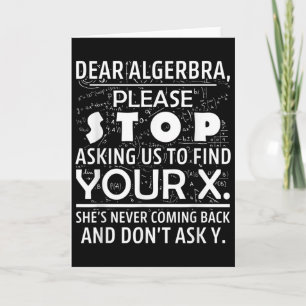 Lustige Mathematik für Mathe-Fans Nerd Nerdy Humor Karte