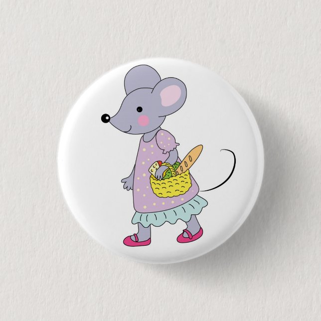 lustige Maus Button (Vorderseite)
