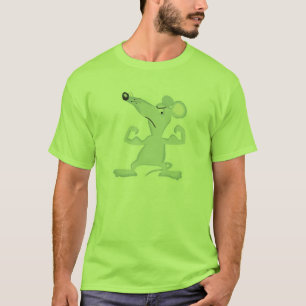 lustige Maus mit Muskeln T-Shirt