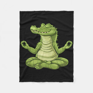 Lustige Meditation Alligator Zen Buddha Spirituell Fleecedecke