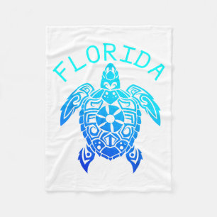 Lustige Meeresschildkröte Vibes Florida Strand Som Fleecedecke