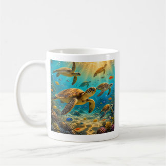 Lustige Meeresschildkröten Kaffeetasse