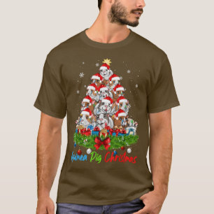 Lustige Meerschweinchen-Weihnachtslichter Baumschm T-Shirt