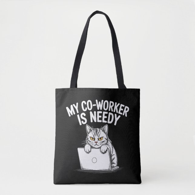 Lustige "Mein Kollege ist bedürftig" Grumpy Cat Ar (Vorderseite)