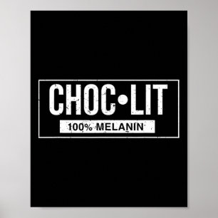 Lustige Melanin-Schokolade Schwarze Geschichte Jun Poster
