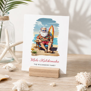 Lustige Mele Kalikimaka Weihnachtskarte von Santa Feiertagskarte