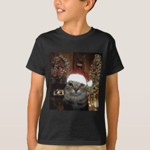 Lustige Meme-Katze macht ein Selfie Weihnachten Xm T-Shirt