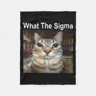 Lustige Meme-Katze What The Sigma Süße Katzen-Meme Fleecedecke