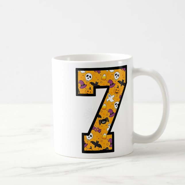 Lustige Meme-Spruch 7 Nummer 6 7 Sechs Sieben Hall Kaffeetasse (Rechts)