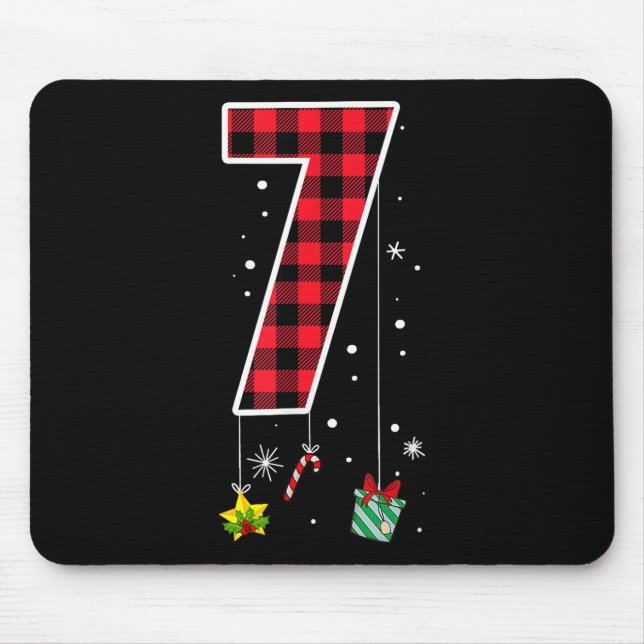Lustige Memesprüche Nummer 7 6 7 Sechs Sieben Weih Mousepad (Vorne)
