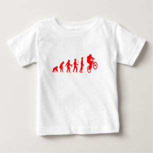 Lustige menschliche Evolution zum Mountainbiker-Sp Baby T-shirt