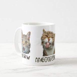 Lustige Meow-Katzengesichter Weiße Classic-Tasse Kaffeetasse