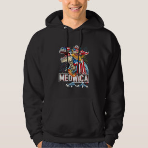 Lustige Meowica 4. Juli Dinosaurier Rex Patriotisc Hoodie