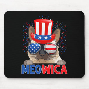 Lustige Meowica Siamese Katzenliebhaber Besitzer U Mousepad