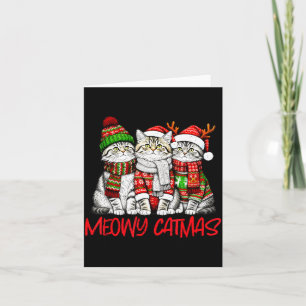 Lustige Meowy Catmas Weihnachtskatzen hässlicher S Karte