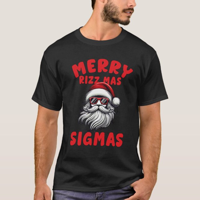 lustige Merry Rizz Mas Sigmas ,Frohe Weihnachten T-Shirt (Vorderseite)