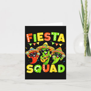 Lustige mexikanische Fiesta-Truppe für Kinder Männ Karte