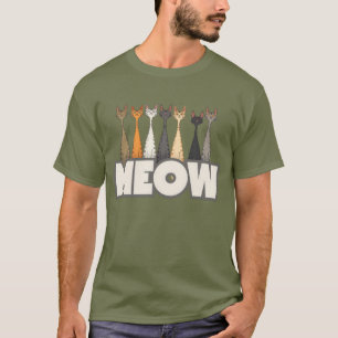 Lustige Miezekatzen-Crew beim Spähen   Katzenhumor T-Shirt