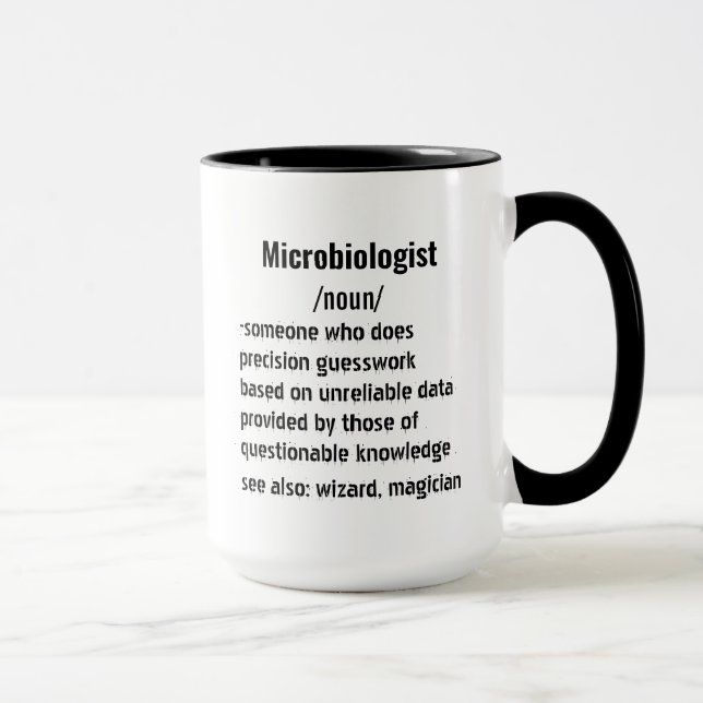lustige Mikrobiologie Definition Geschenke für Män Tasse (Rechts)