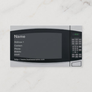 Lustige Mikrowellenofen Visitenkarte