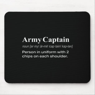 Lustige Militärarmee Kapitän Definition Geschenk Mousepad