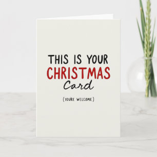 Lustige minimalistische Weihnachtskarte Dies ist I Karte