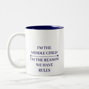 LUSTIGE MITTLERE KIND COOLE ZITATE INDIVIDUELLER N ZWEIFARBIGE TASSE