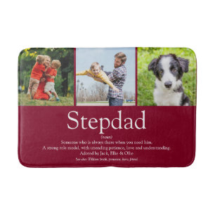 Lustige moderne coole Stiefvater Stiefvater Fotoco Badematte
