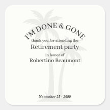 Lustige Moderne Fertig & Vorbei Palmenbaum-Ruhesta