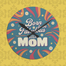 Lustige moderne retro psychedelische Mutter-Zitat-