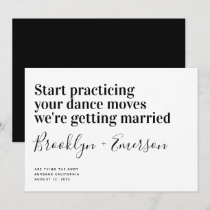 Lustige moderne Typografie Hochzeit - Termin vorme Save The Date