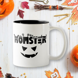 Lustige Momster Halloween-Mom Zweifarbige Tasse