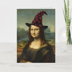 Lustige Mona Lisa Halloween-Karte Feiertagskarte