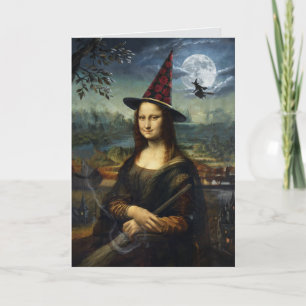 Lustige Mona Lisa Halloween-Karte Feiertagskarte