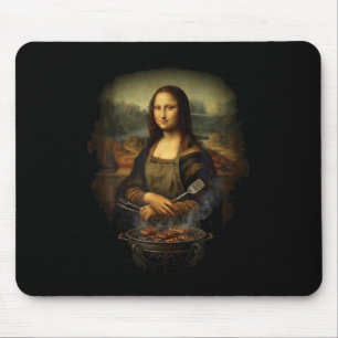 Lustige Mona Lisa Tmaster BBQ Smoker Grill Party Mousepad